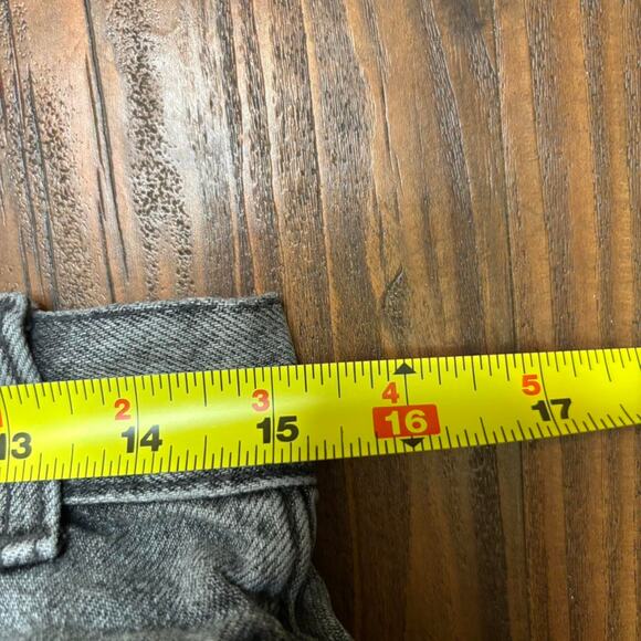 Zara TRF HIGH-WAIST WIDE LEG CROSSOVER JEAN SIZE 8 GRAY COLOR - Picture 6 of 6